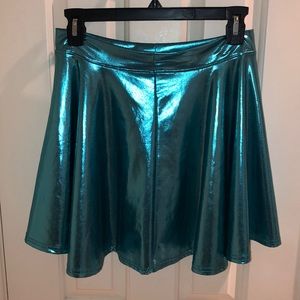 Blue Metallic Skirt